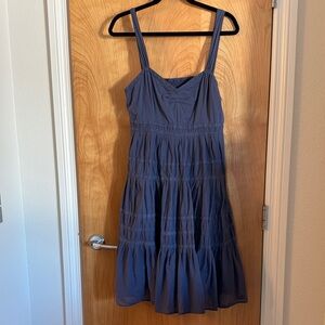 Anthropologie Maeve Sleeveless Midi Dress in Blue, Size 12